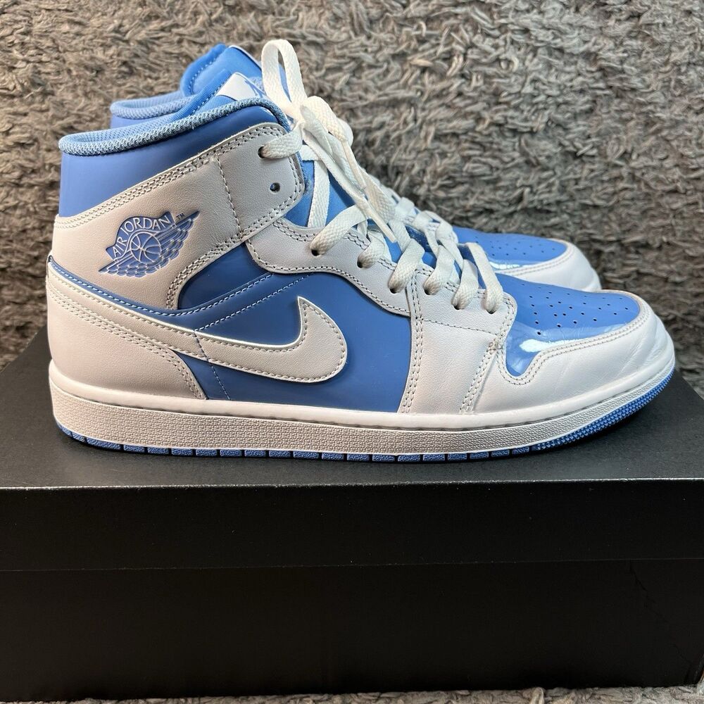 NIKE Air Jordan 1 Mid SE White/Legend Blue FZ2142 114 MEN'S SIZE 11.5 With Box - Picture 3 of 10